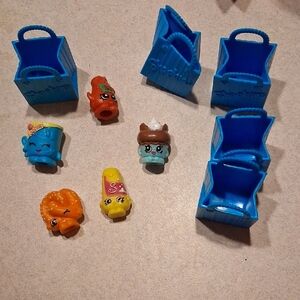 Shopkins Blue Shopping Bags with Colorful Characters